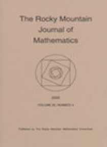 Rocky Mountain Journal Of Mathematics