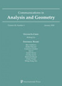 Communications In Analysis And Geometry