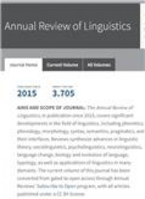 Annual Review Of Linguistics